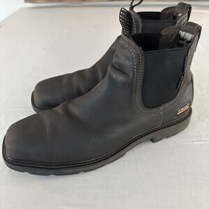 Ariat Groundbreaker Steel Toe Dry Shield Work Boots Mens Size 12D Brown Leather